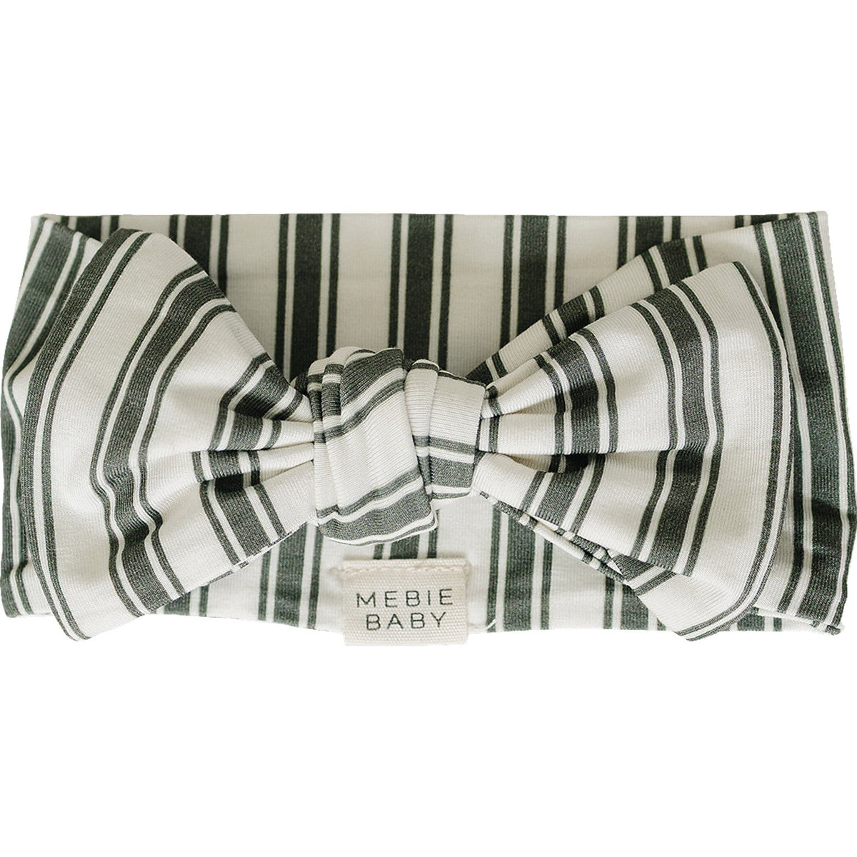 Green Stripe Bamboo Head Wrap by Mebie Baby