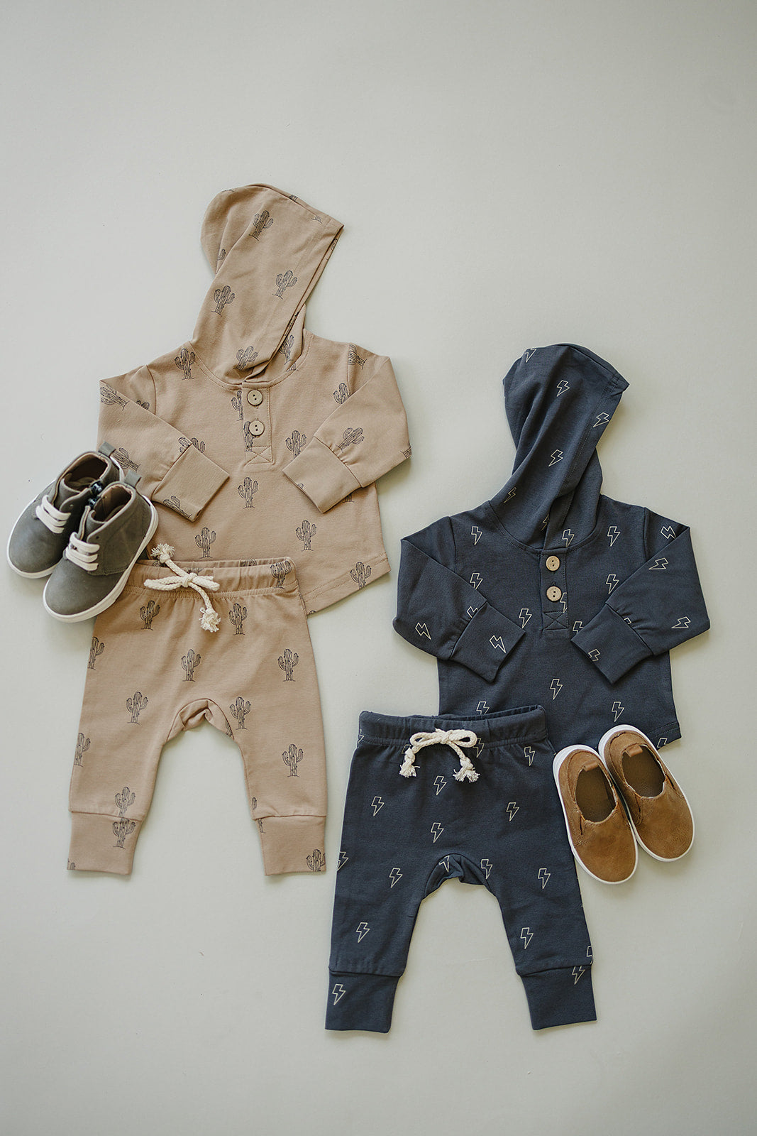 Lightning Bolt Hooded Set by Mebie Baby