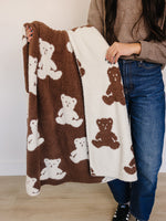 Teddy Bear Plush Blanket by Mebie Baby