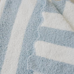 Blue Stripe Plush Blanket by Mebie Baby