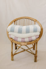 Cream Ribbed Plush Blanket by Mebie Baby