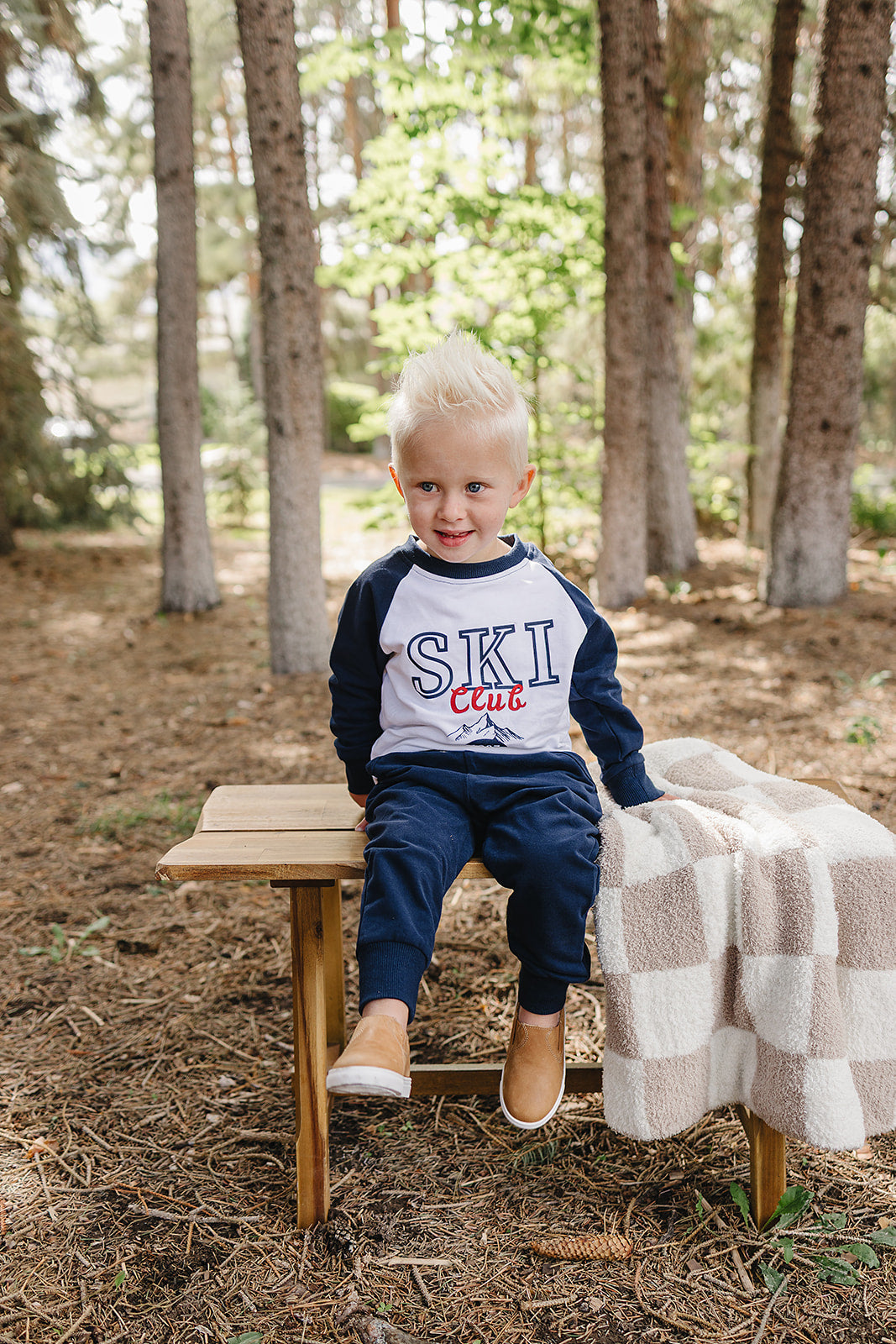 Ski Club French Terry Set by Mebie Baby