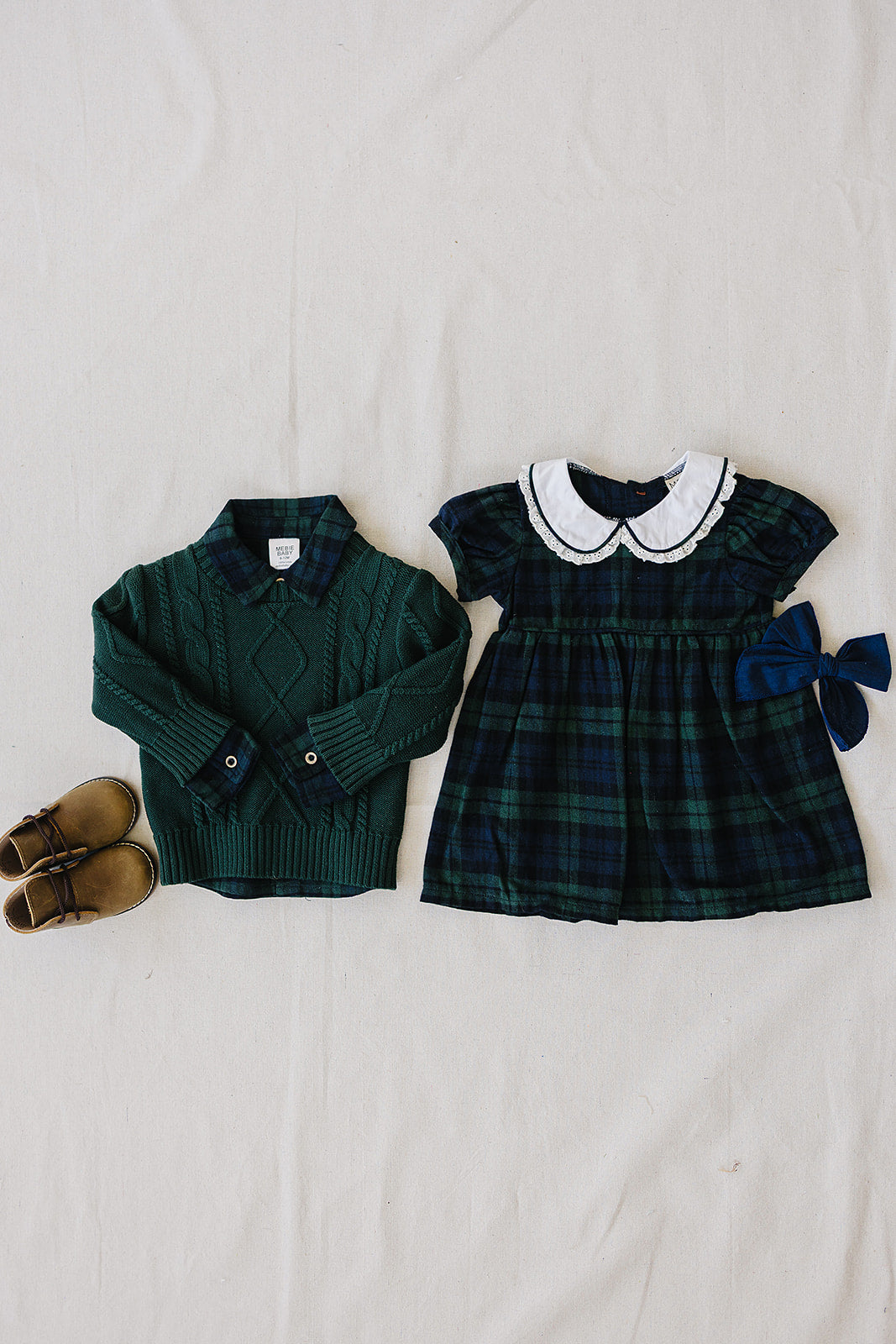 Alpine Plaid Dress by Mebie Baby