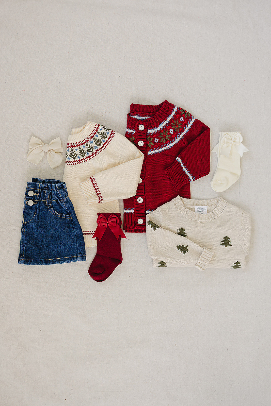 Pine Tree Knit Sweater by Mebie Baby