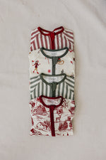 Green Stripe Bamboo Zipper by Mebie Baby