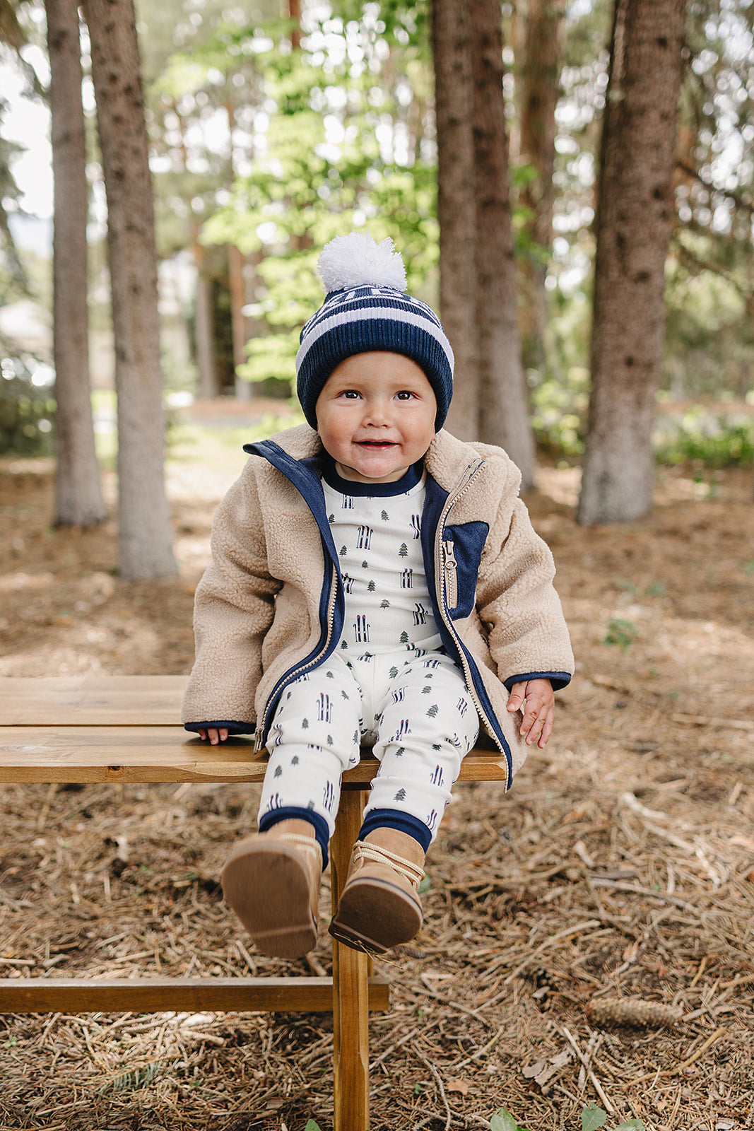 Navy Ski Beanie by Mebie Baby