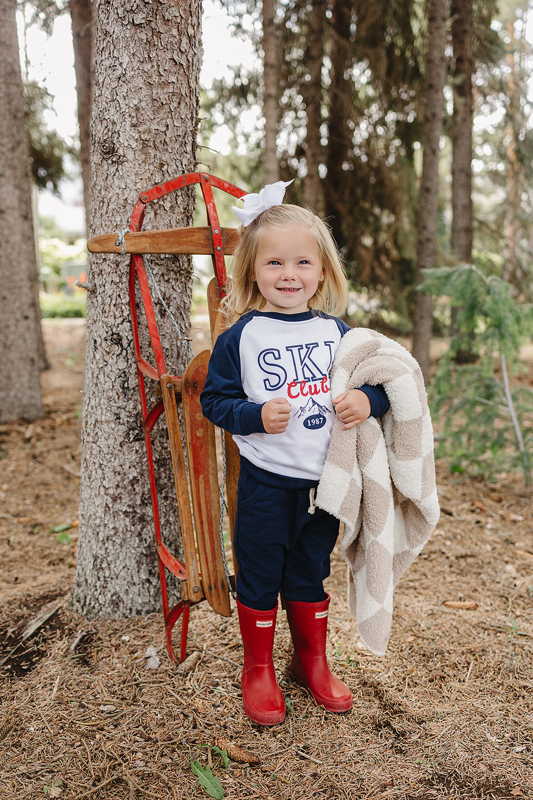 Ski Club French Terry Set by Mebie Baby