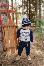 Navy Ski Beanie by Mebie Baby
