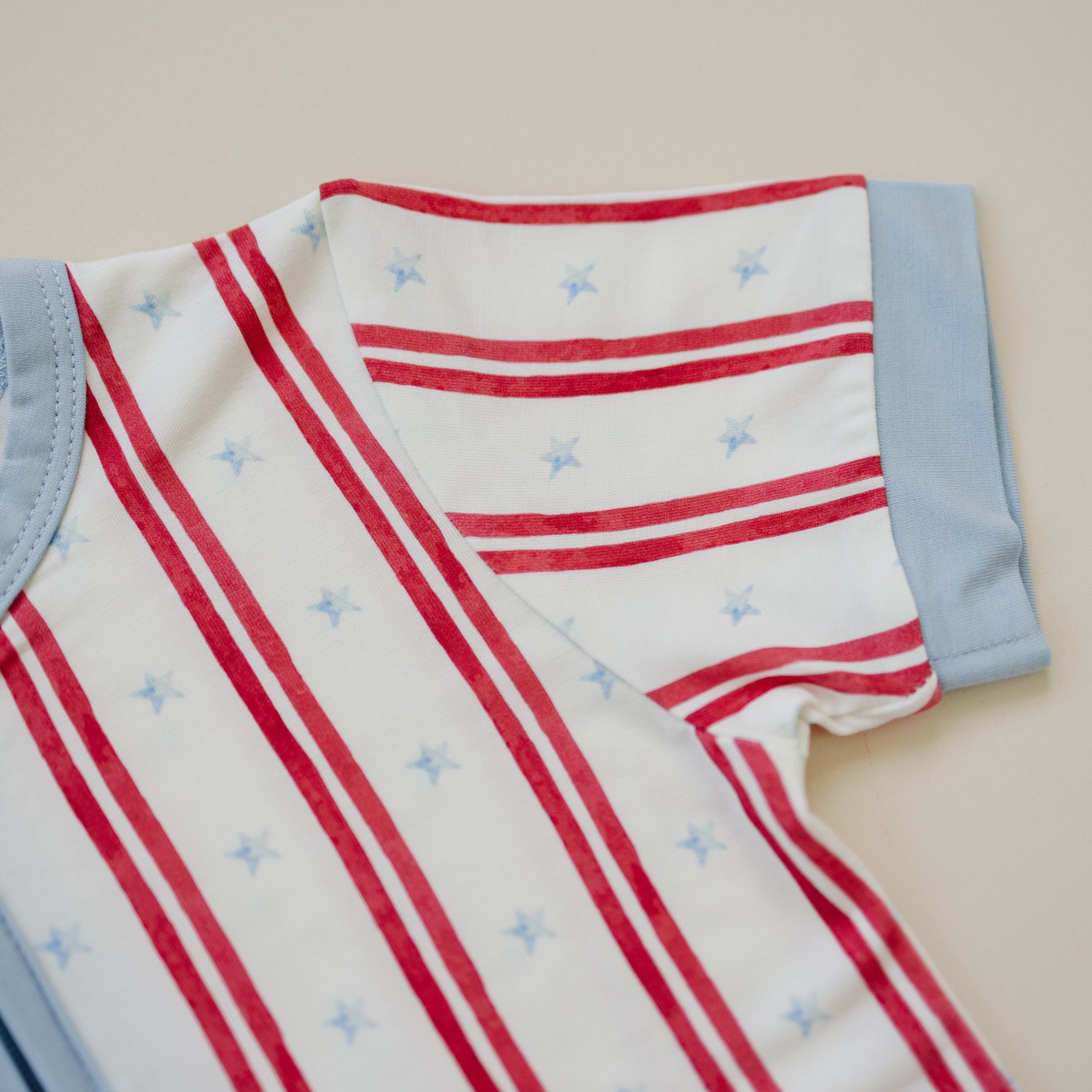 Organic Stars & Stripes Bamboo Shorty Pajamas by Little Joy Co. at Everetts Place