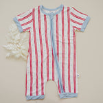 Organic Stars & Stripes Bamboo Shorty Pajamas by Little Joy Co. at Everetts Place