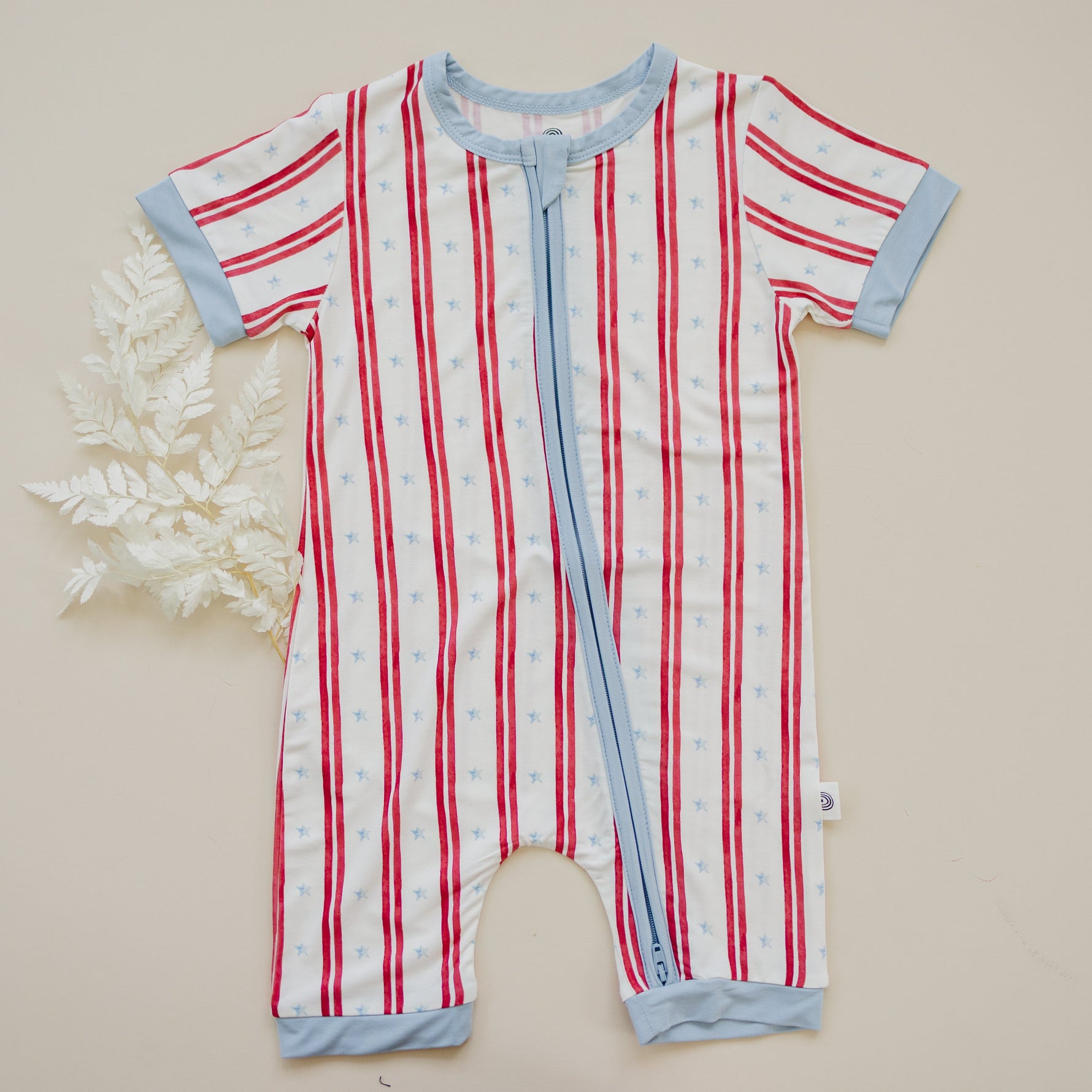 Organic Stars & Stripes Bamboo Shorty Pajamas by Little Joy Co. at Everetts Place