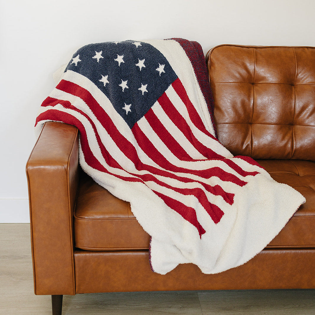 American Flag Plush Blanket - Textile, Flag of the United States, Flag, Linens, Cushion | Everetts Place