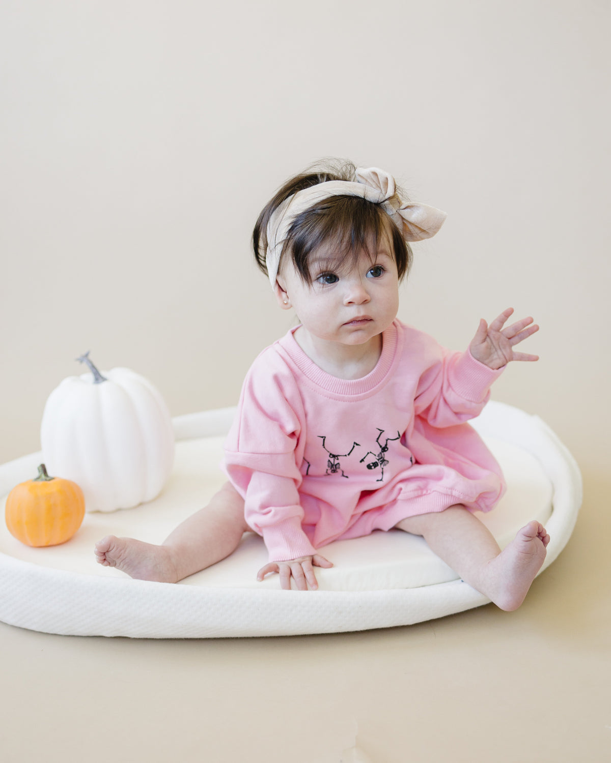 French Terry Sweatshirt Romper - Dancing Skeletons by Little Joy Co.
