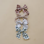 Patchwork Print Hair Bow by Mebie Baby