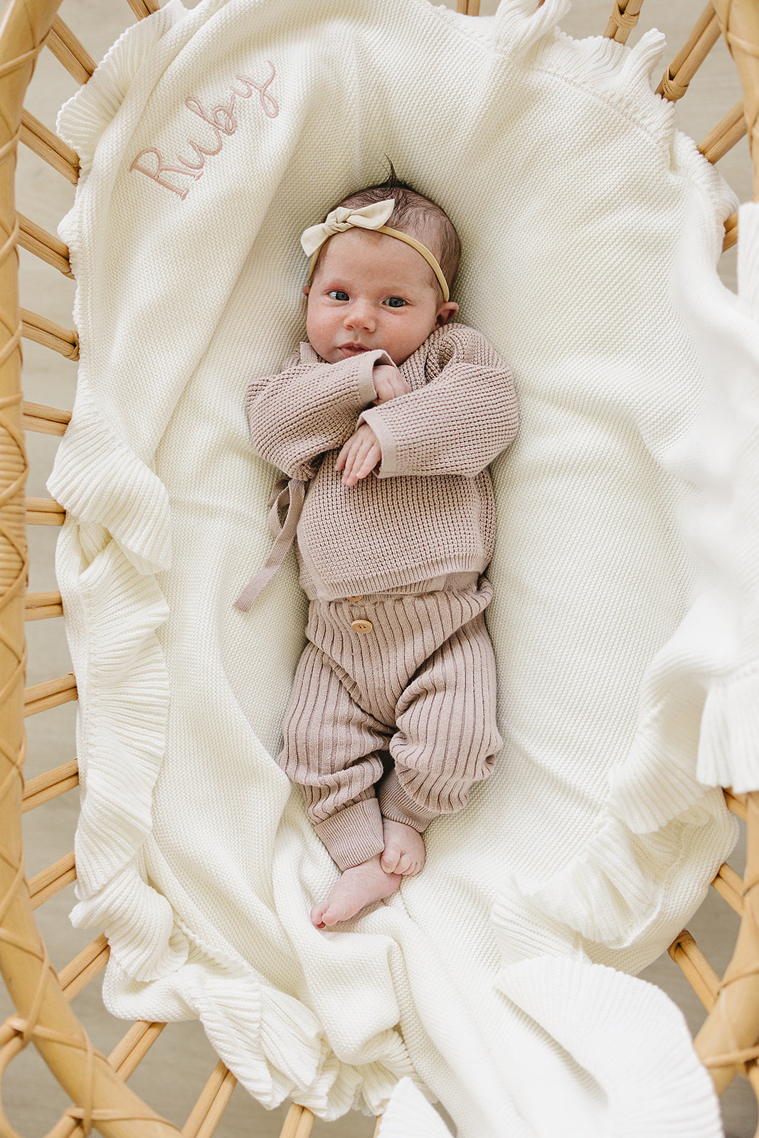 Cotton Knit Wrap Set, Newborn-18 Months