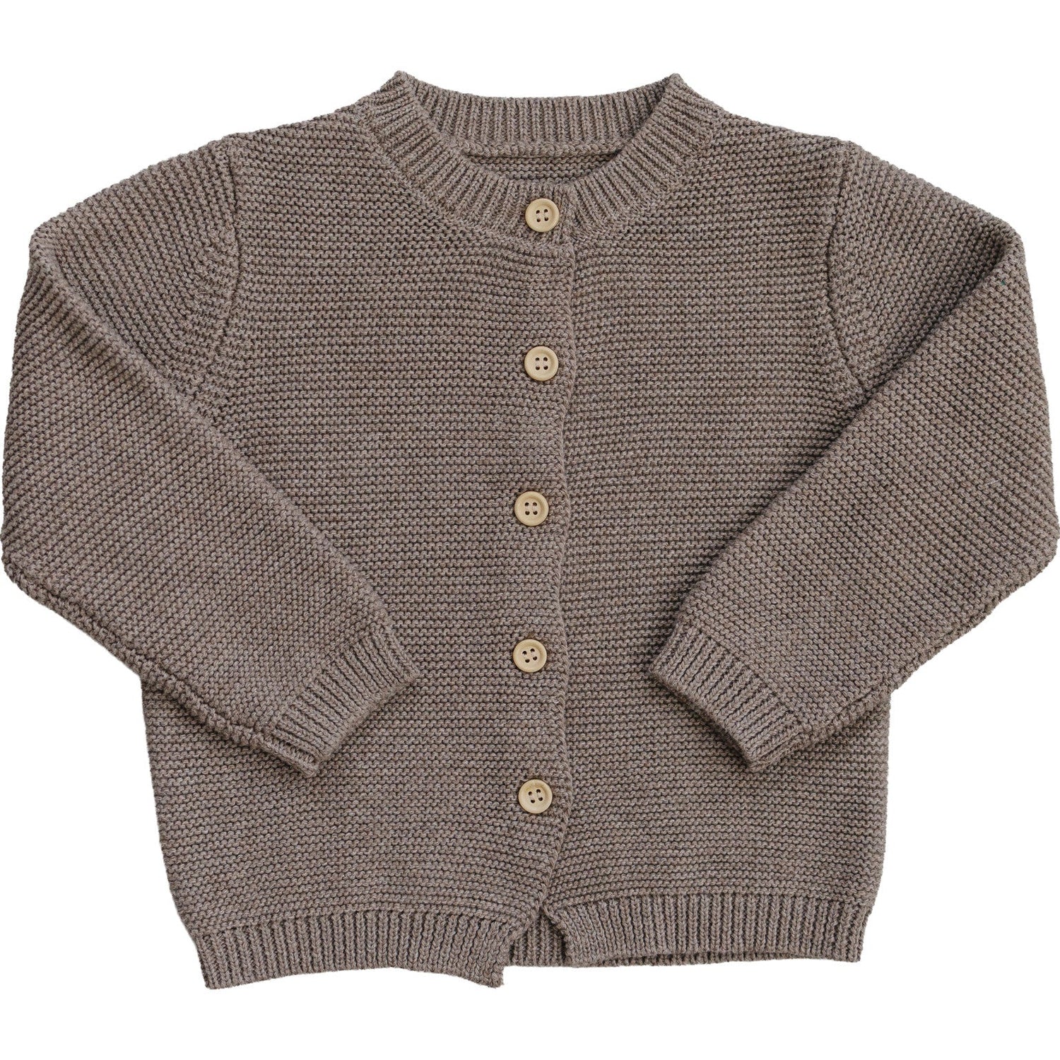 Brown Knit Button Down Cardigan