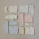 Pink Floral Pointelle Layette Set by Mebie Baby