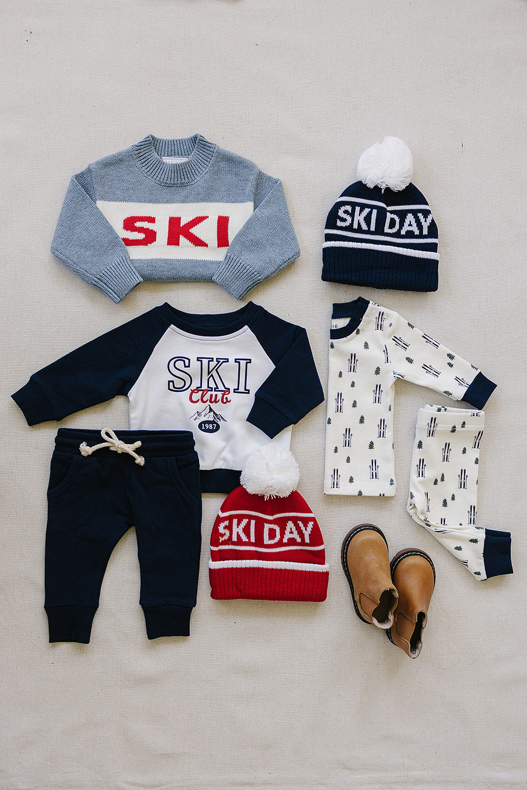 Navy Ski Beanie by Mebie Baby