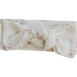 Pink Floral Pointelle Cotton Head Wrap by Mebie Baby