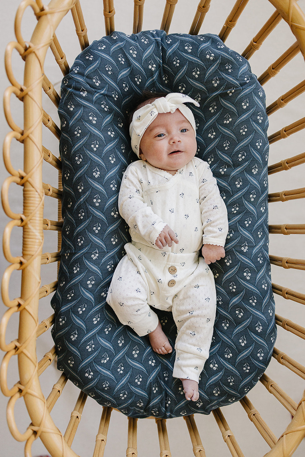 Berry Pointelle Cotton Head Wrap by Mebie Baby