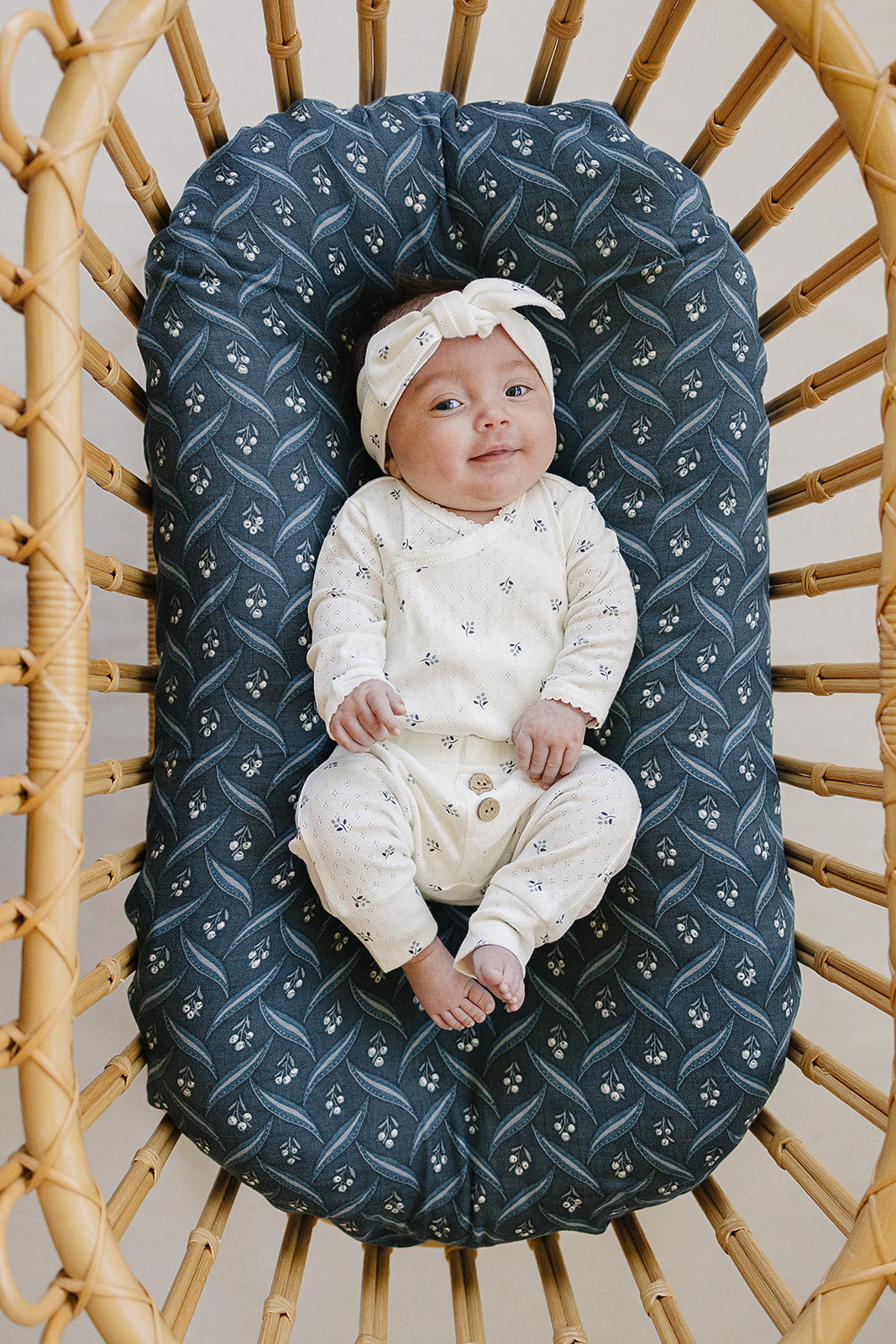 Berry Pointelle Cotton Head Wrap by Mebie Baby