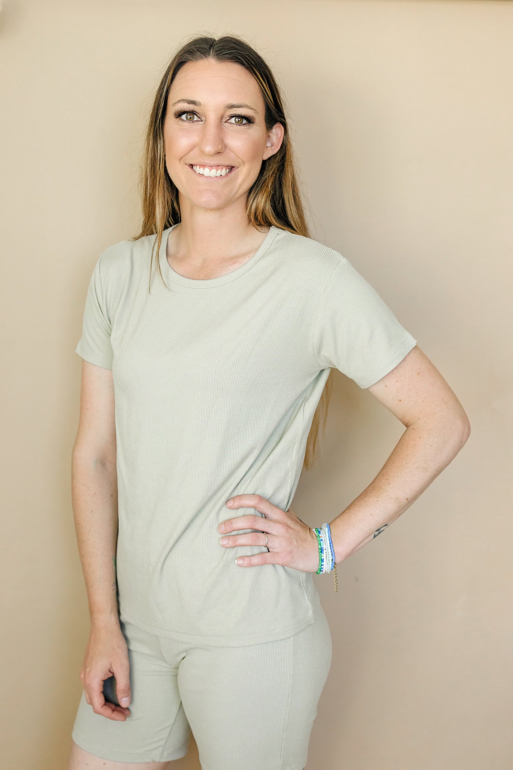 Organic Women's Ribbed Bamboo Pajama Top & Bottoms - sold as separates by Little Joy Co. at Everetts Place