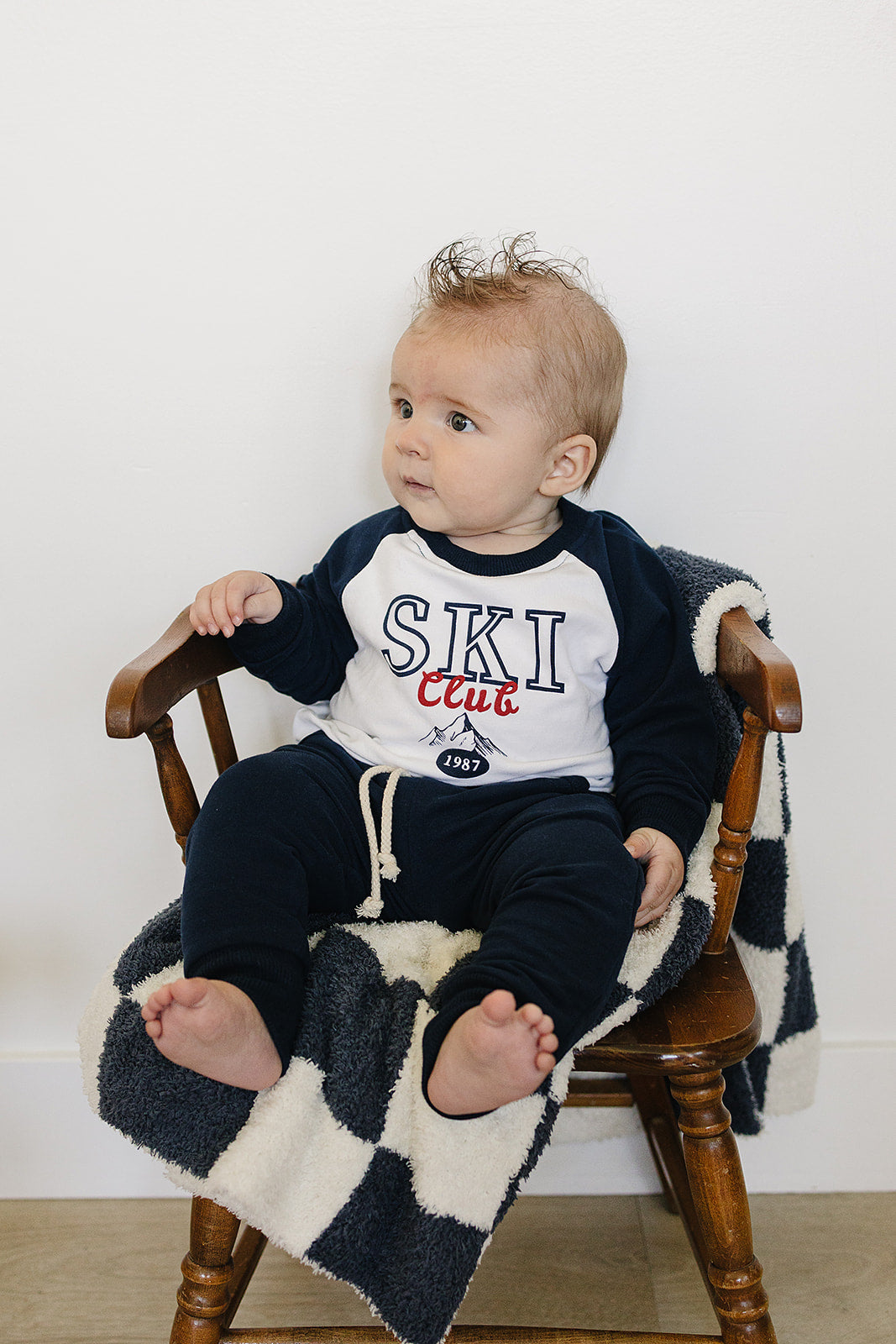 Ski Club French Terry Set by Mebie Baby