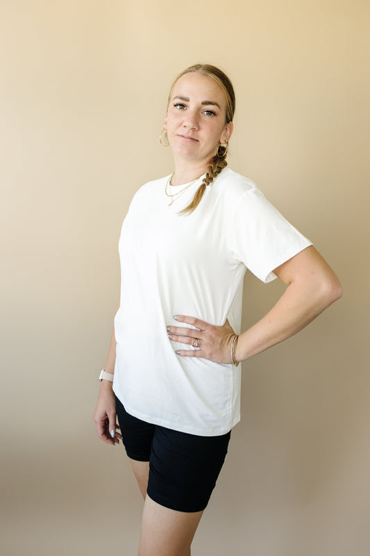 Adult Unisex Bamboo Tee 260GSM Comfort Stretch Wear Little Joy Co. Everetts Place: Online Boutique 10.00