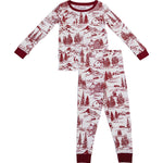 Holiday Toile Ribbed Bamboo Cozy Set by Mebie Baby