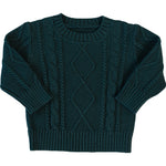 Green Cable Knit Sweater by Mebie Baby
