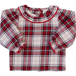 Red Plaid Long Sleeve Shirt by Mebie Baby