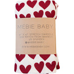 Hearts Ribbed Bamboo Stretch Swaddle - Red, Heart, Pink, Paper Product, Baby & Toddler Clothing | Everetts Place