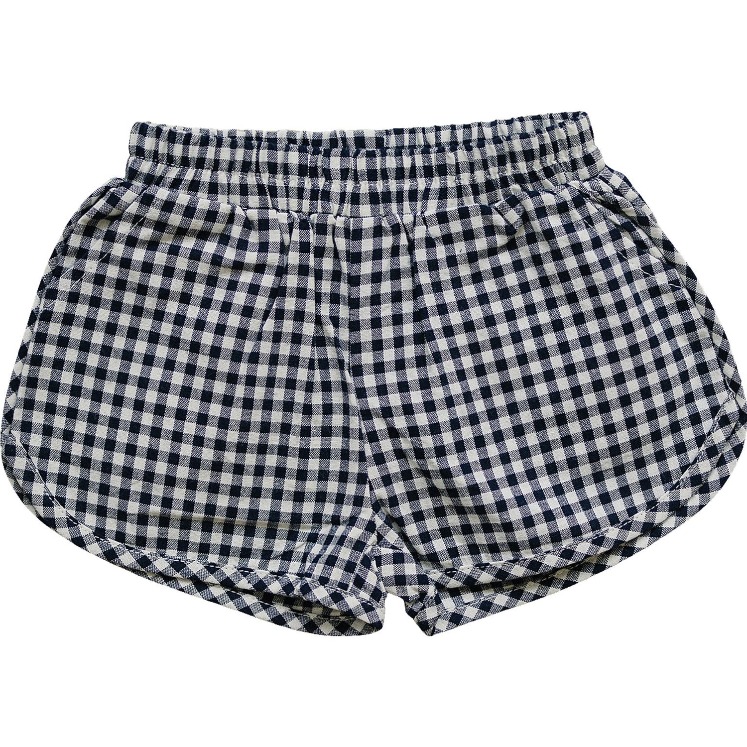Dark Blue Gingham Shorts for Baby Summer Playtime Fun