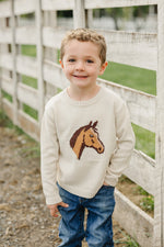 Horse Knit Sweater by Mebie Baby
