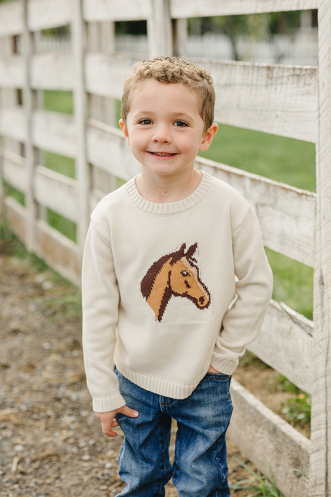 Horse Knit Sweater by Mebie Baby