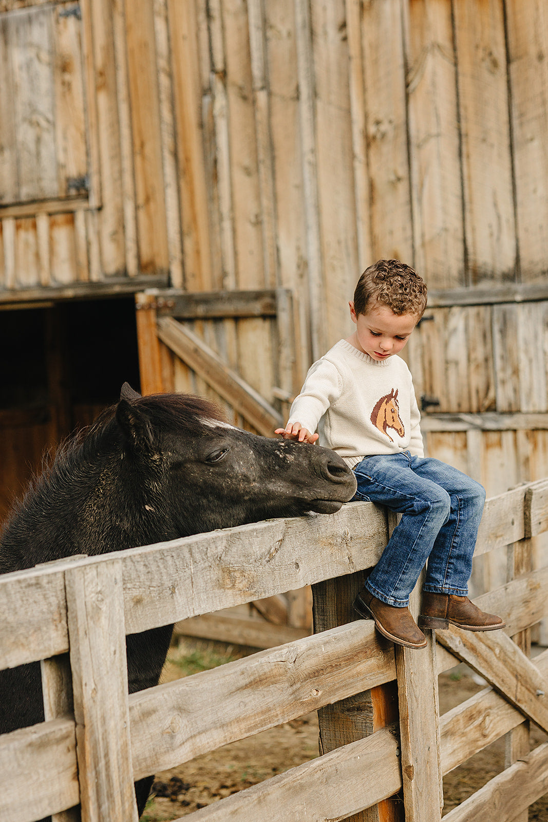 Horse Knit Sweater by Mebie Baby