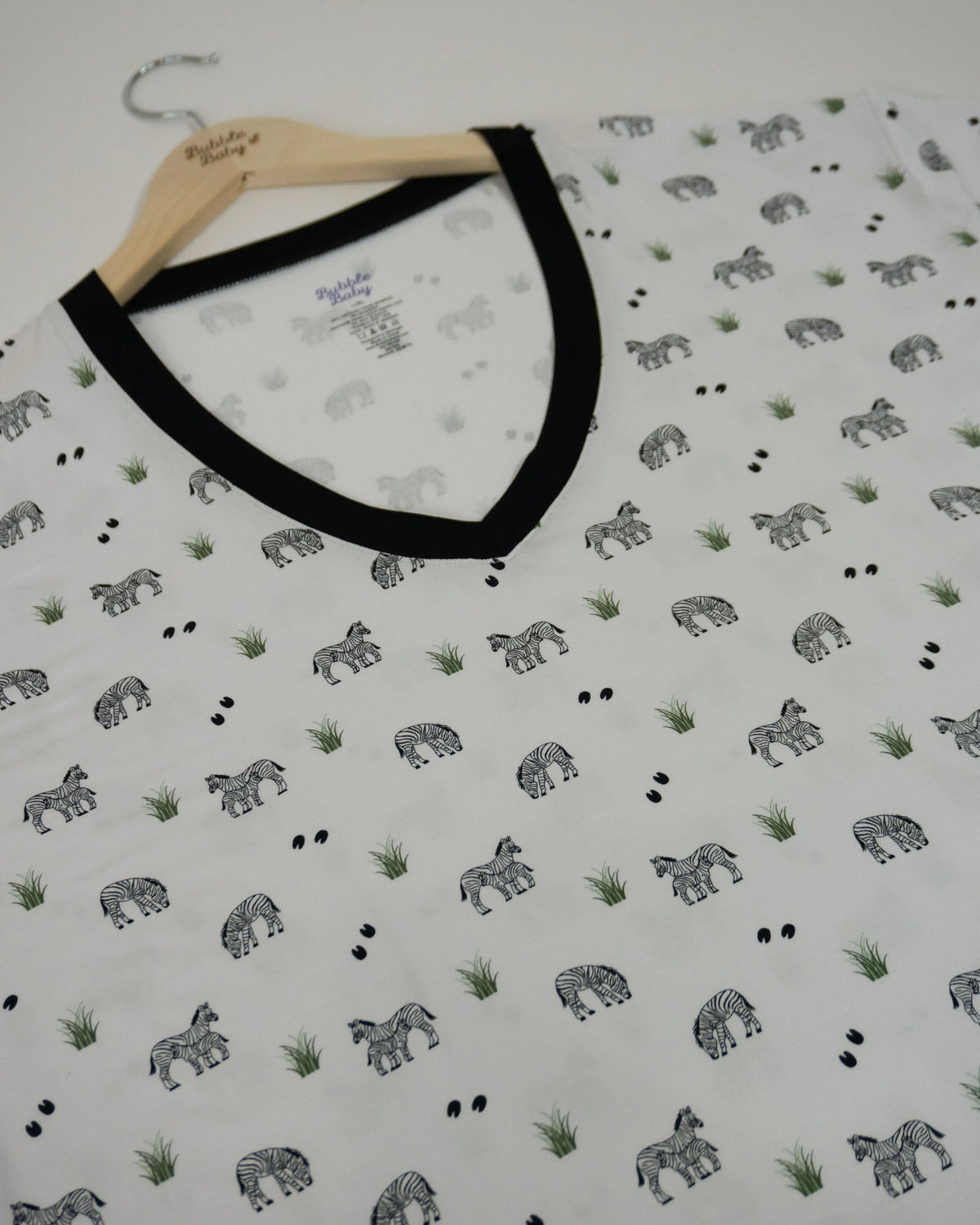 Bubble Baby Zebra | Adult V Neck - 