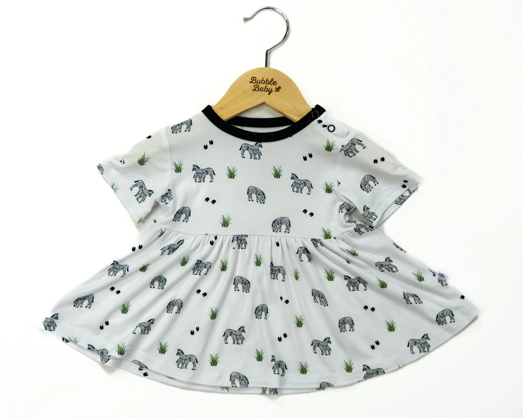 Zebra | Peplum Top - Sleeve, White, Baby & Toddler Clothing, One-piece garment, Day Dress | Everetts Place