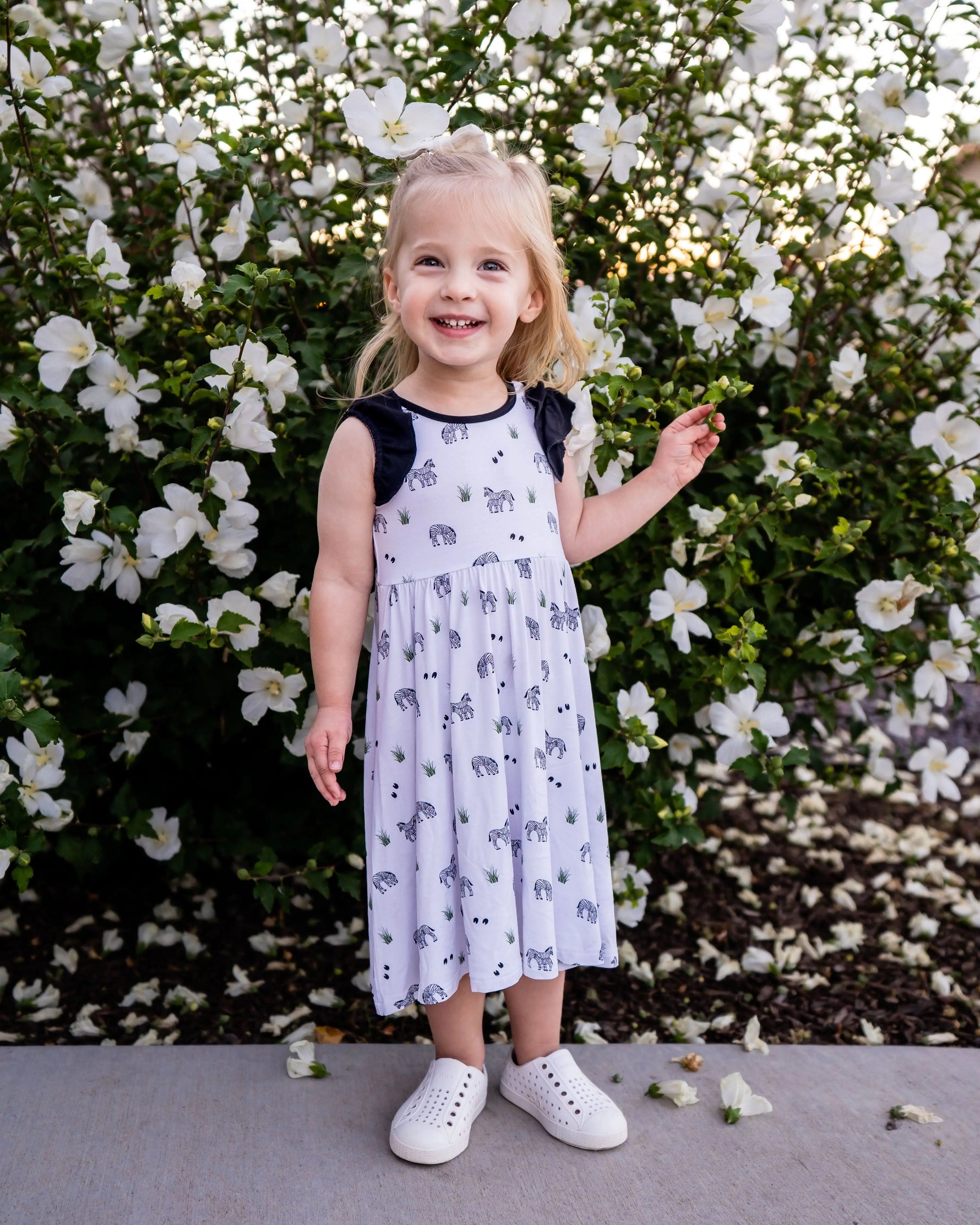 Bubble Baby Zebra | Toddler Flutter Dress - 