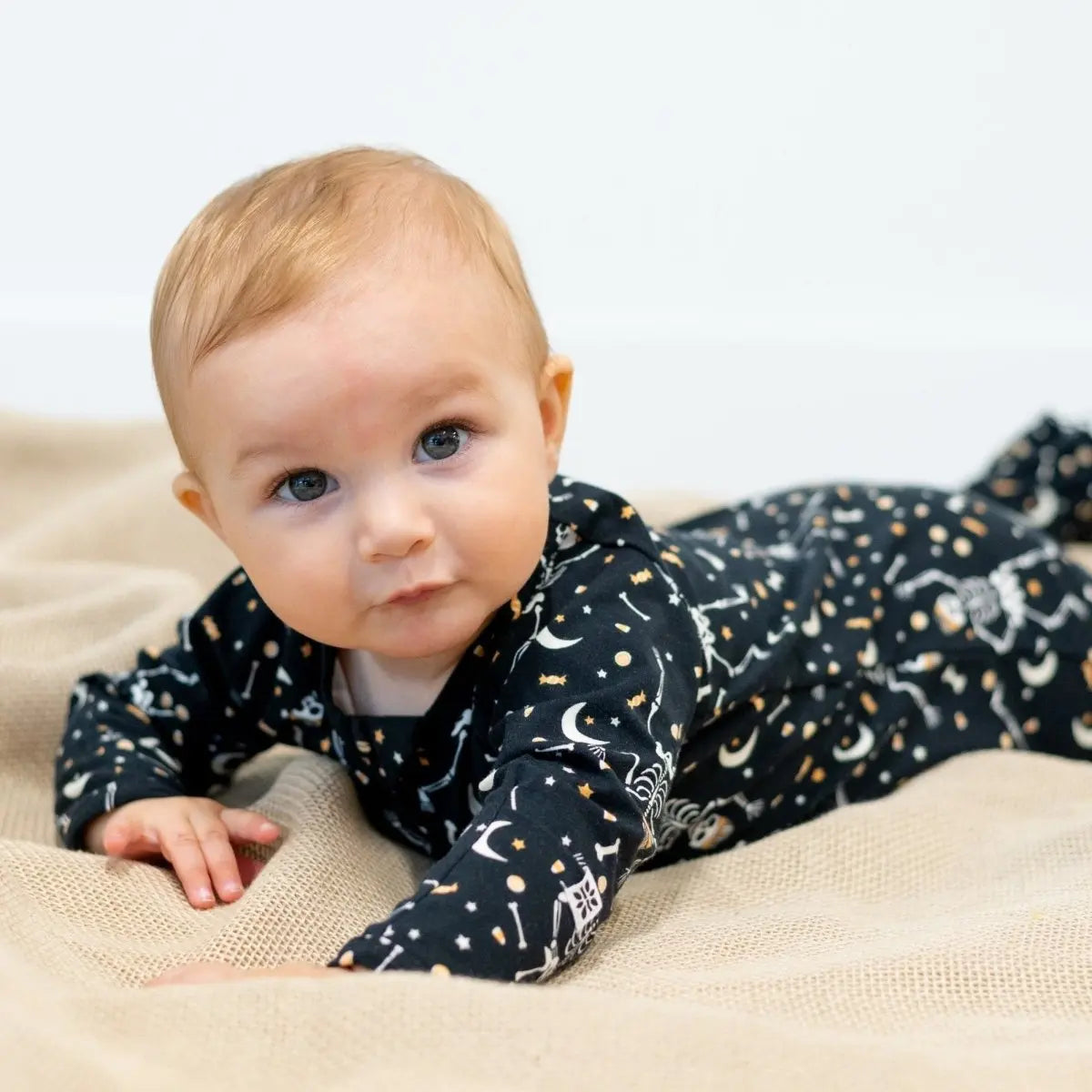 Sweet Bamboo Zipper Footie Bag O' Bones - 