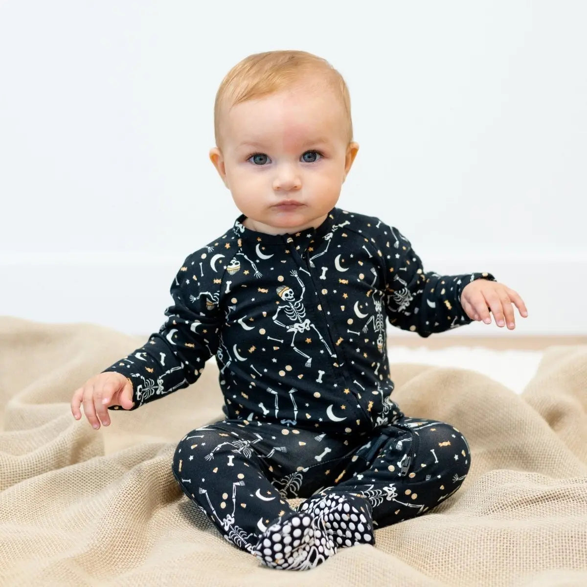 Sweet Bamboo Zipper Footie Bag O' Bones - 