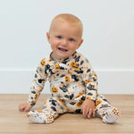 Sweet Bamboo Zipper Footie Bats and Cats - 