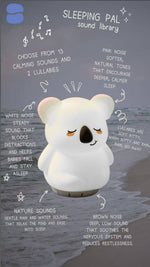 Sleeping Pal Night Light with White Noise Sleep Aid for babies and kids.