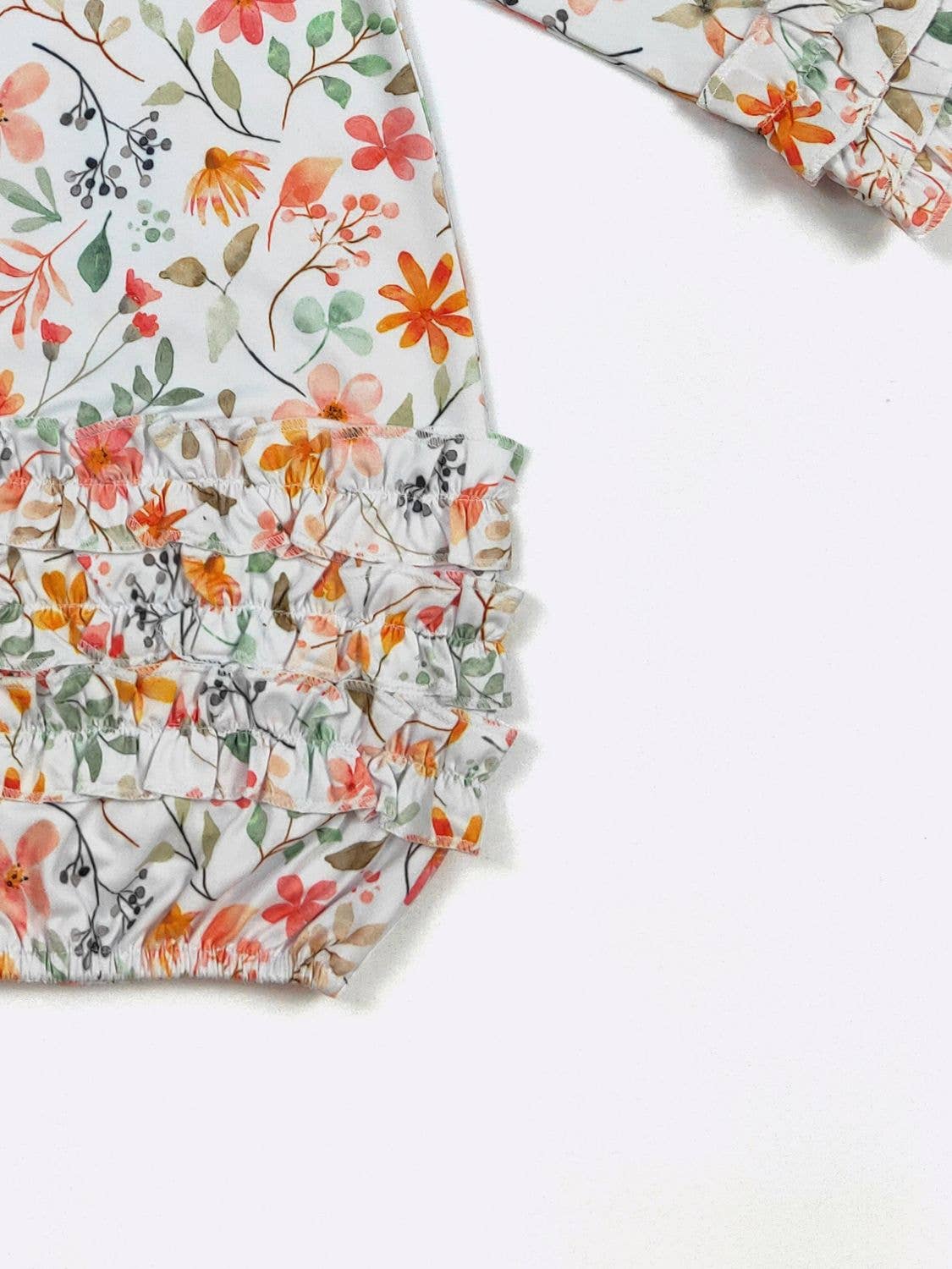 Clover Cottage newborn bamboo blend baby gown with matching headband.