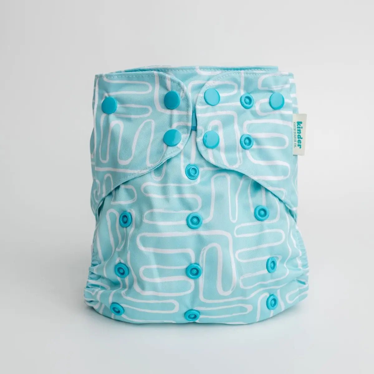 Kinder Cloth Diaper Co. Abstract: Essentials Pocket Cloth Diaper with Athletic Wicking Jersey, Grows with your Baby -