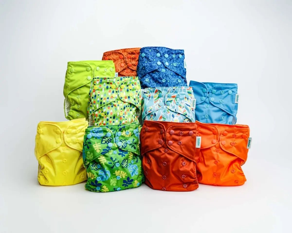 Kinder Cloth Diaper Co. Abstract: Essentials Pocket Cloth Diaper with Athletic Wicking Jersey, Grows with your Baby -