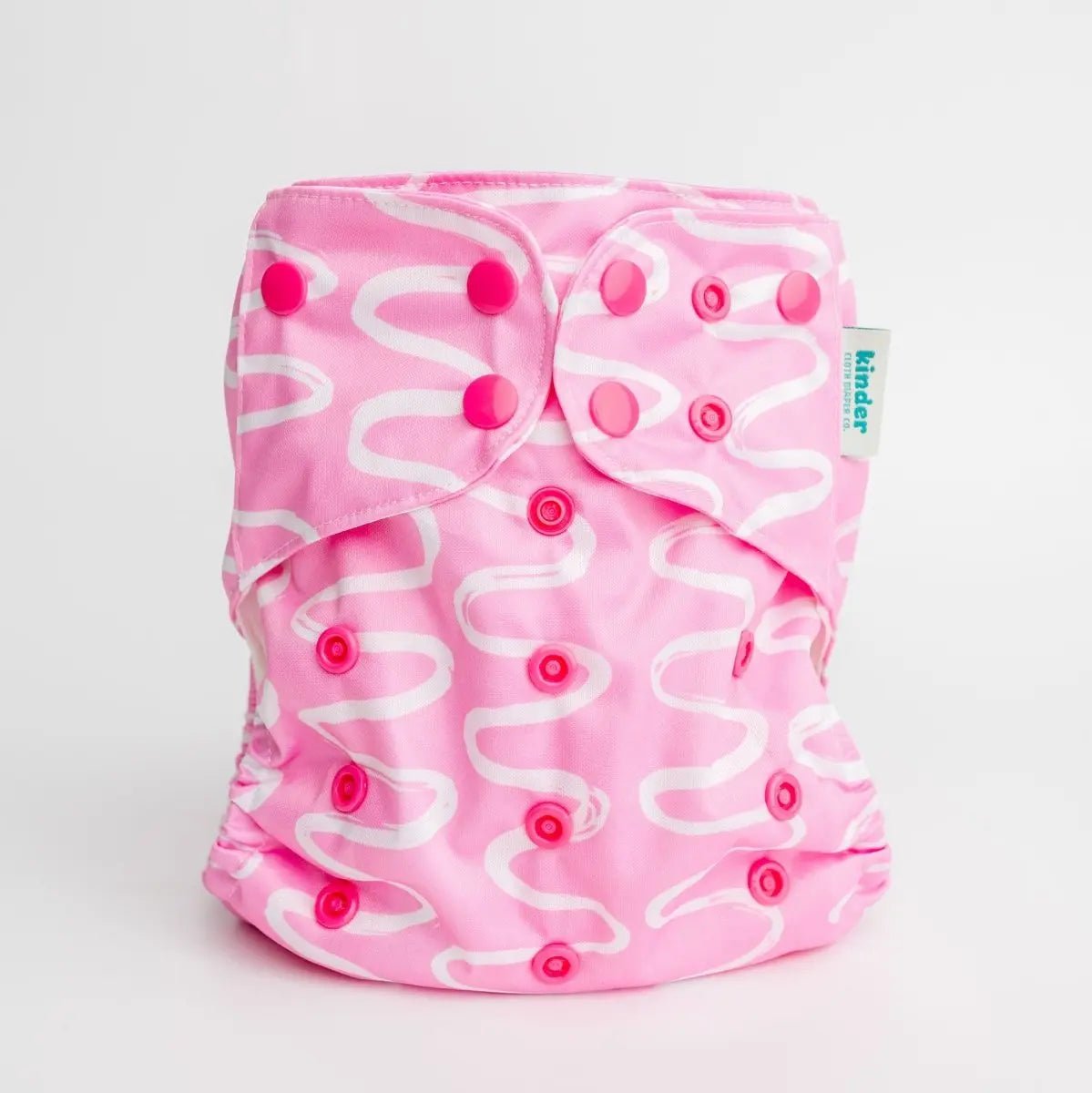 Kinder Cloth Diaper Co. Abstract: Essentials Pocket Cloth Diaper with Athletic Wicking Jersey, Grows with your Baby -