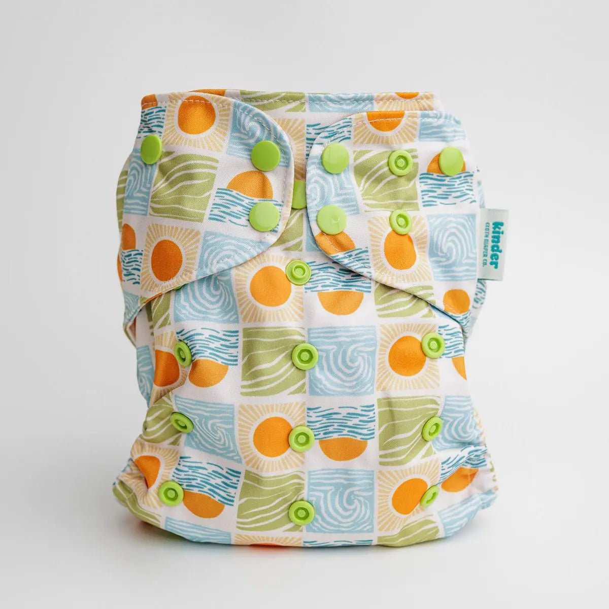 Kinder Cloth Diaper Co. Abstract: Essentials Pocket Cloth Diaper with Athletic Wicking Jersey, Grows with your Baby -
