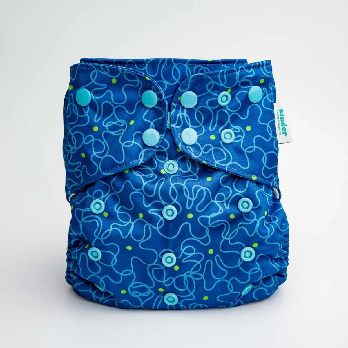 Kinder Cloth Diaper Co. Abstract: Essentials Pocket Cloth Diaper with Athletic Wicking Jersey, Grows with your Baby -