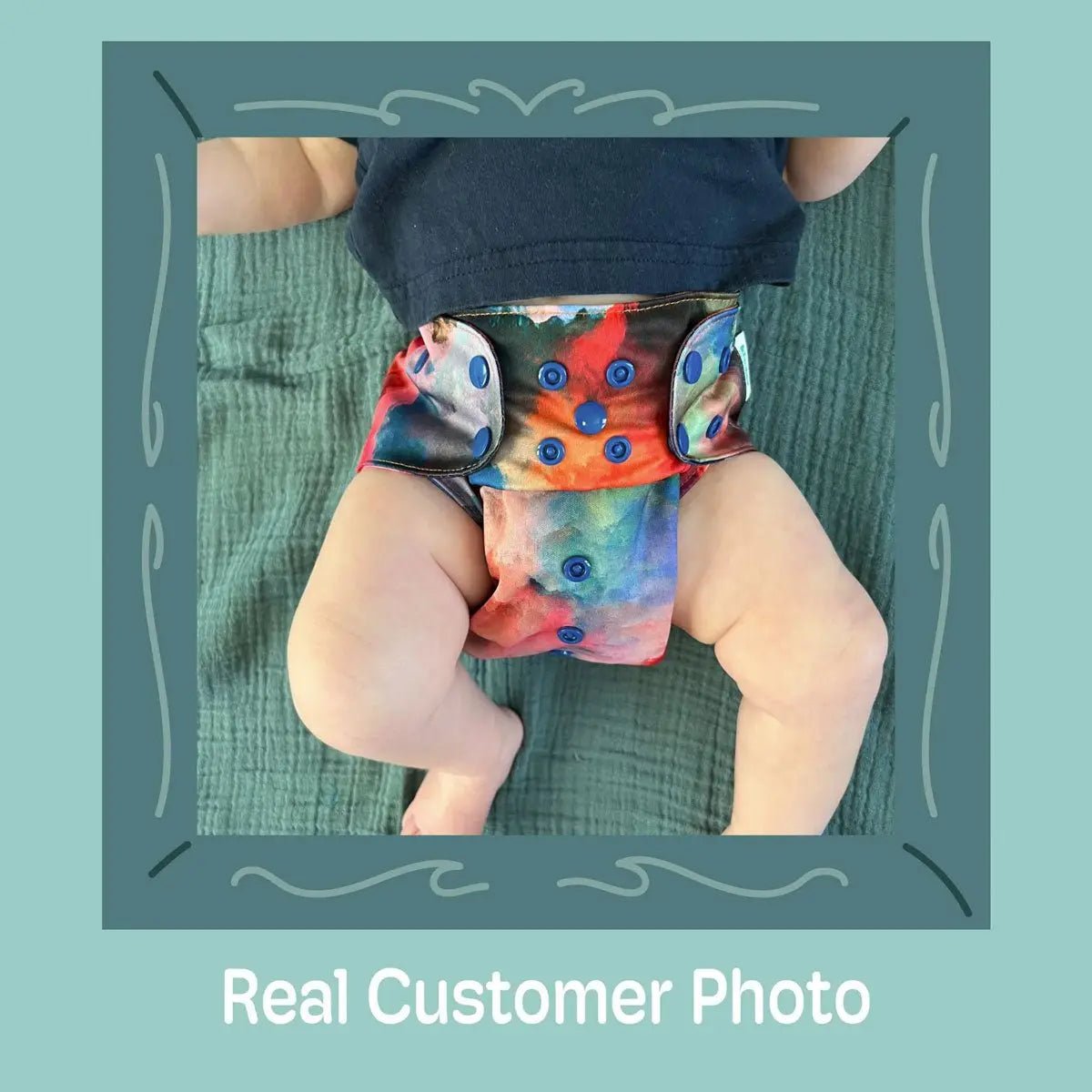 Kinder Cloth Diaper Co. Abstract: Essentials Pocket Cloth Diaper with Athletic Wicking Jersey, Grows with your Baby -